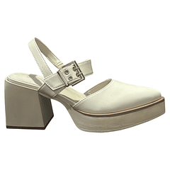 Zapato para mujer taco grueso Blanco Danicolle