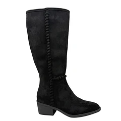 Bota para mujer costura visible negro Danicolle