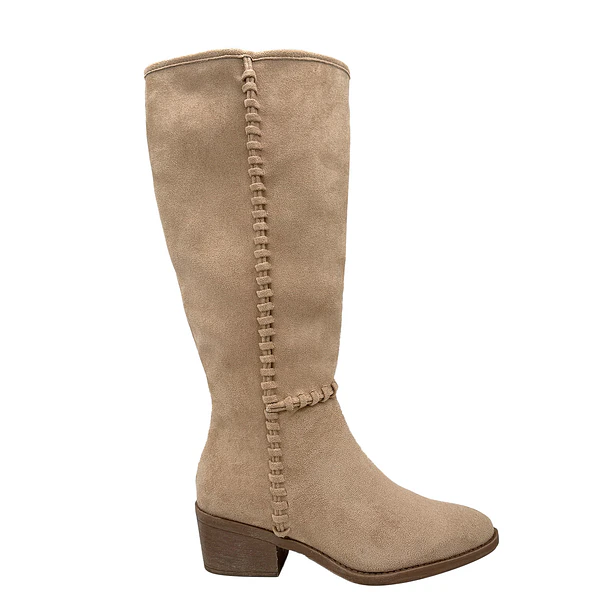Bota para mujer costura visible beige Danicolle 1