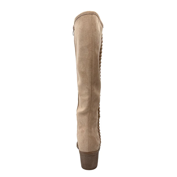 Bota para mujer costura visible beige Danicolle 4