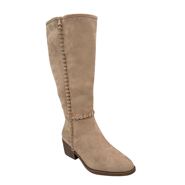 Bota para mujer costura visible beige Danicolle 5