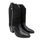 Bota para mujer polaina desmontable negro Danicolle 2