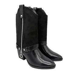 Bota para mujer polaina desmontable negro Danicolle