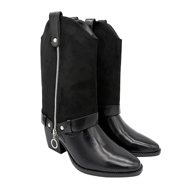 Bota para mujer polaina desmontable negro Danicolle 2