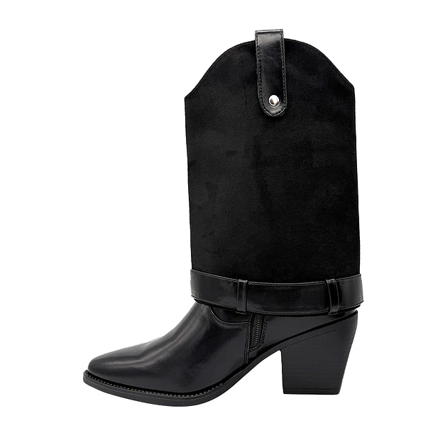 Bota para mujer polaina desmontable negro Danicolle 3