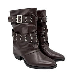 Bota para mujer sobrecapa cafe Danicolle