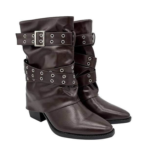 Bota para mujer sobrecapa cafe Danicolle 2