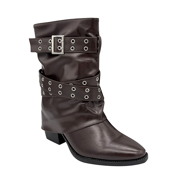 Bota para mujer sobrecapa cafe Danicolle 5