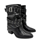 Bota para mujer sobrecapa negra Danicolle 2