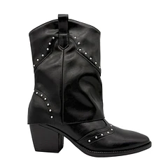 Bota para mujer sobrecapa Lisa Negro Danicolle