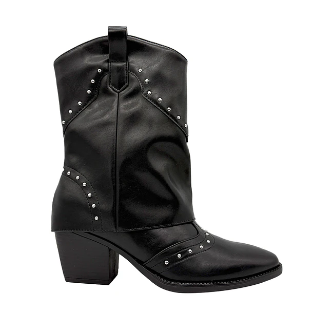 Bota para mujer sobrecapa Lisa Negro Danicolle 1
