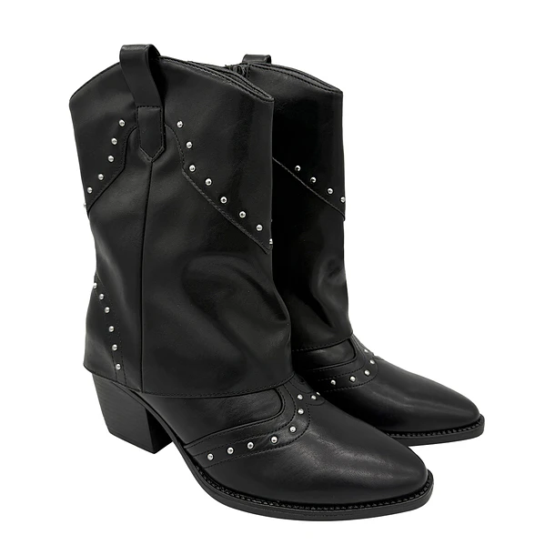 Bota para mujer sobrecapa Lisa Negro Danicolle 2