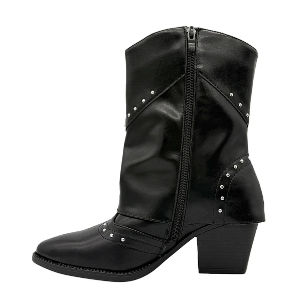 Bota para mujer sobrecapa Lisa Negro Danicolle 3
