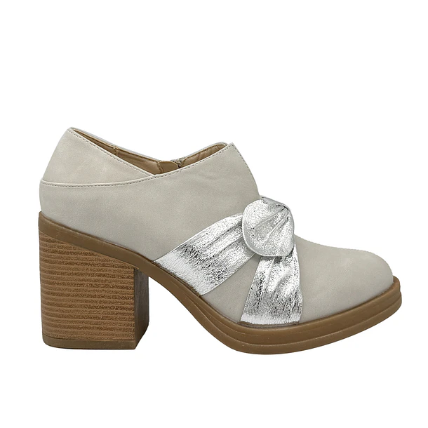 Botín para mujer con lazo beige Danicolle 1