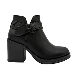 Botin para mujer liso Negro Danicolle