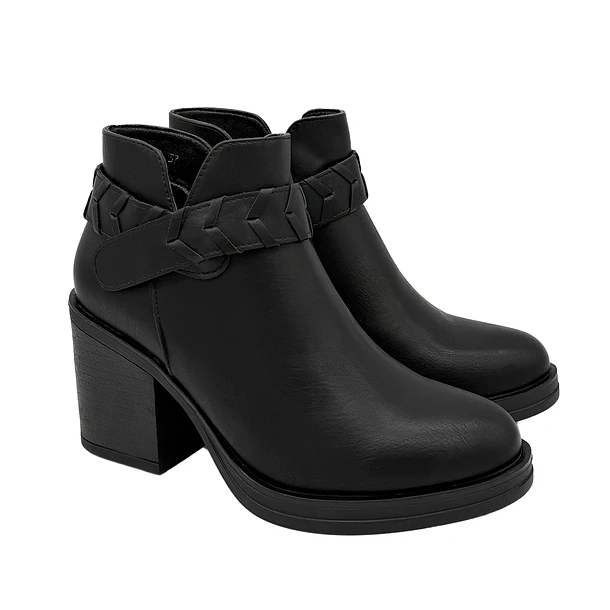 Botin para mujer liso Negro Danicolle 2