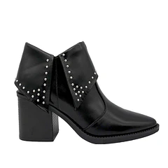 Botin para mujer solapa con tachas negro Danicolle