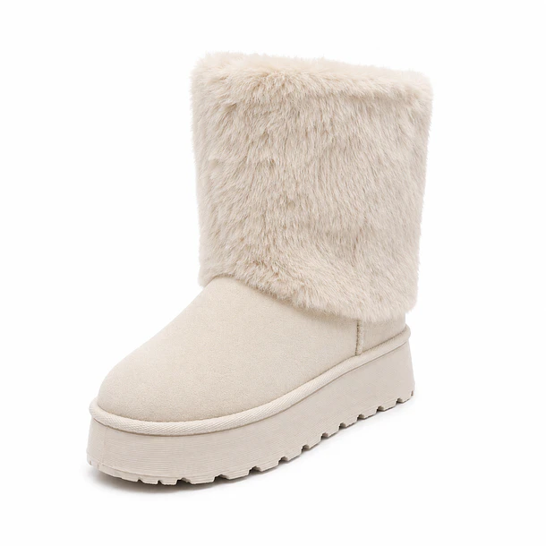 Bota para mujer afelpada invierno cream Danicolle 2