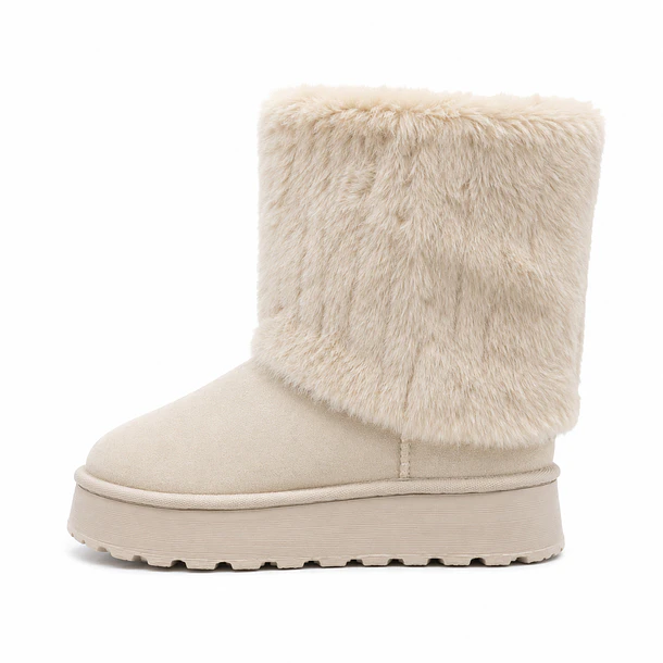 Bota para mujer afelpada invierno cream Danicolle 3