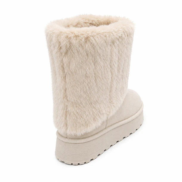 Bota para mujer afelpada invierno cream Danicolle 4