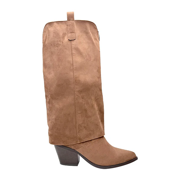 Bota Mujer Western Bordada Color Café 5