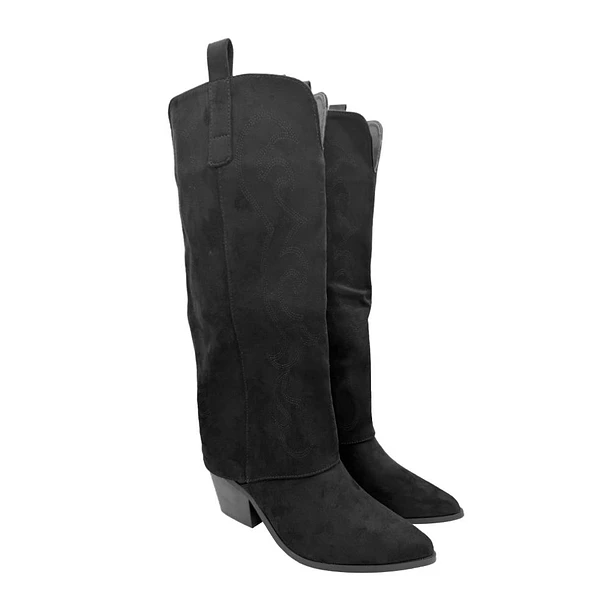 Bota Mujer Western Bordada Color Negro 2