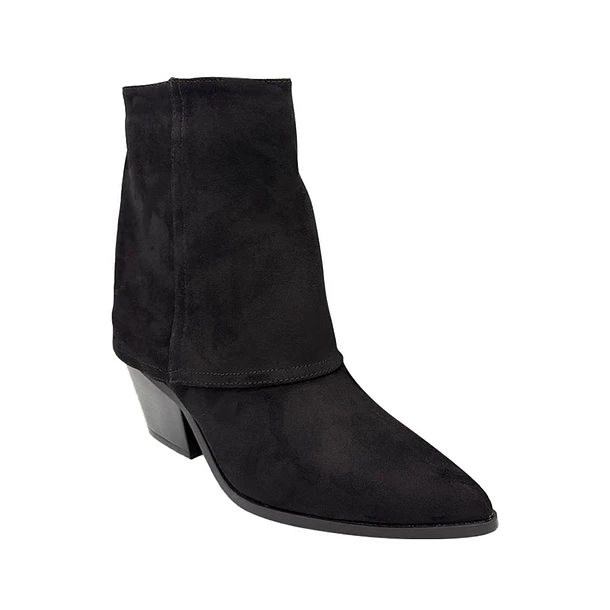 Bota Mujer con Solapa Color Negro 3