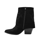 Bota Mujer con Solapa Color Negro 4