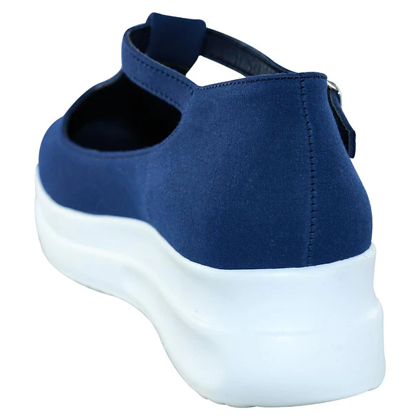 Zapato Mujer Plataforma con Correa Color Azul 4