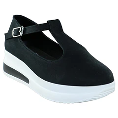 Zapato Mujer Plataforma con Correa Color Negro