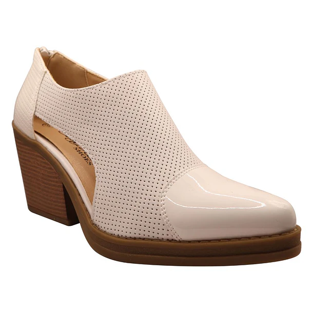 Zapato Mujer con Calado Color Beige 1