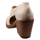 Zapato Mujer con Calado Color Beige 4