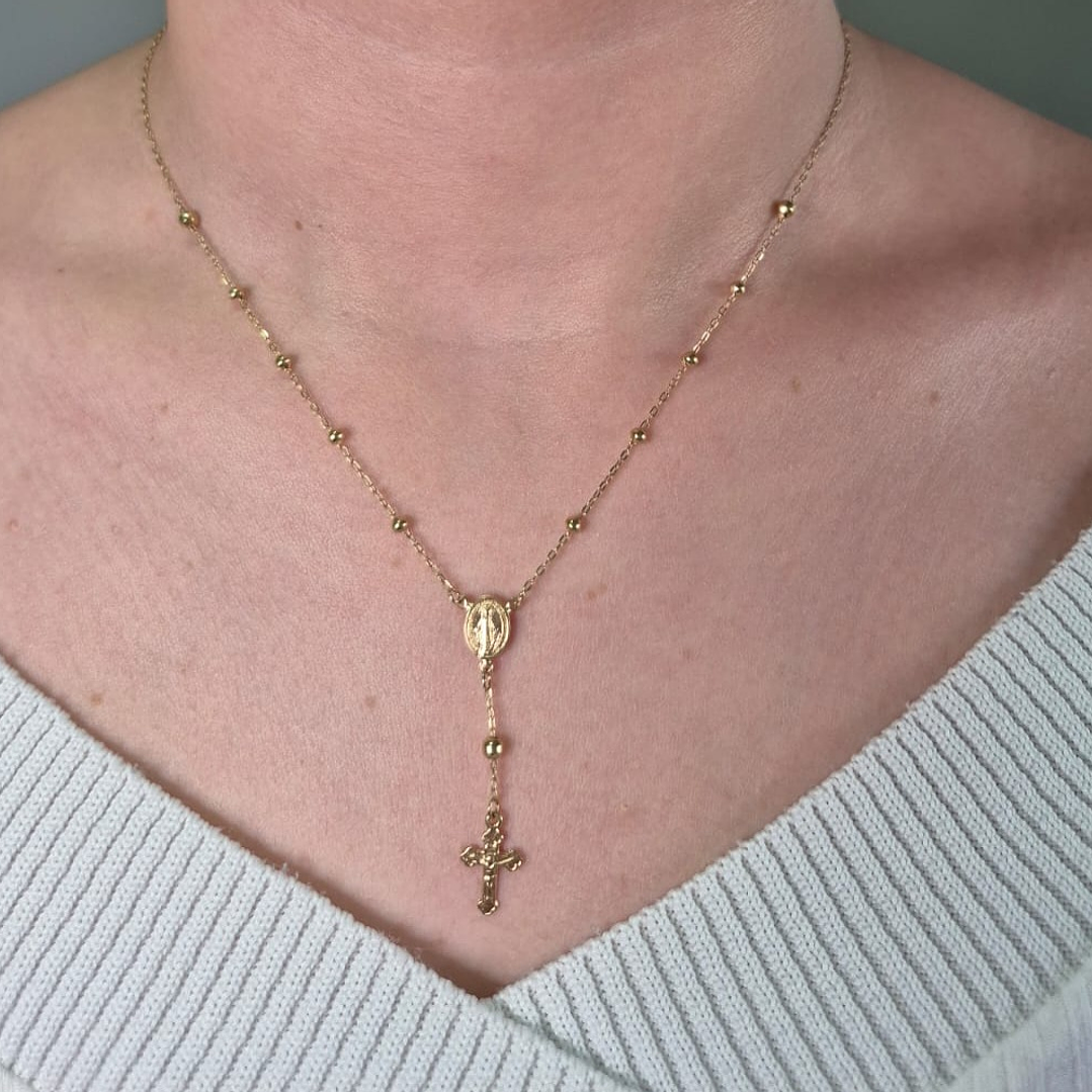 Tercinho de Nossa Senhora de Ouro Amarelo 18k750 2