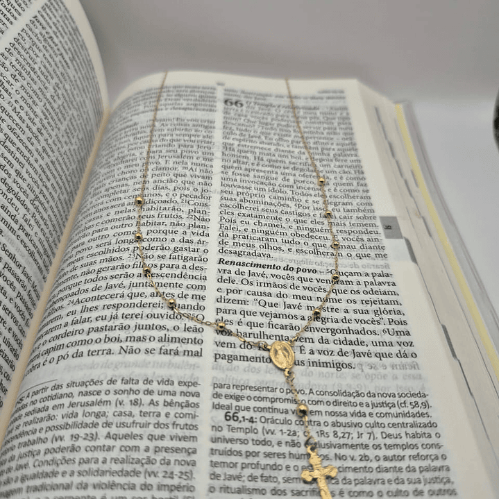 Tercinho de Nossa Senhora de Ouro Amarelo 18k750 5