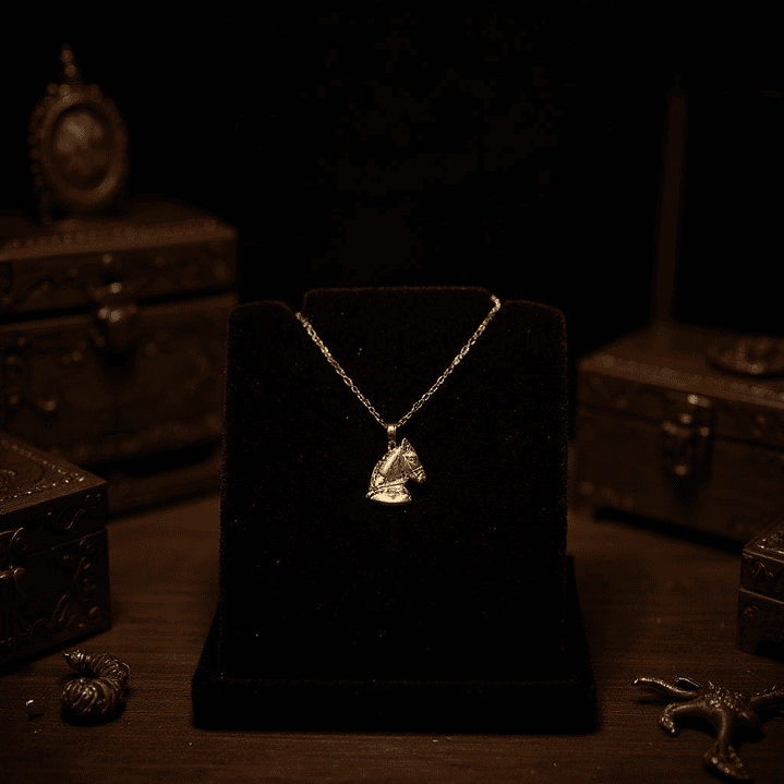 Pingente Face de Cavalo de Ouro Amarelo 18k750 4