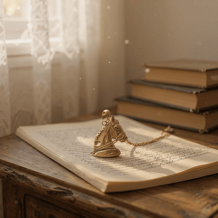 Pingente Face de Cavalo de Ouro Amarelo 18k750 3