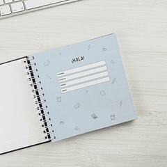 Planner Universitario tamaño cuadrado / interior Gris