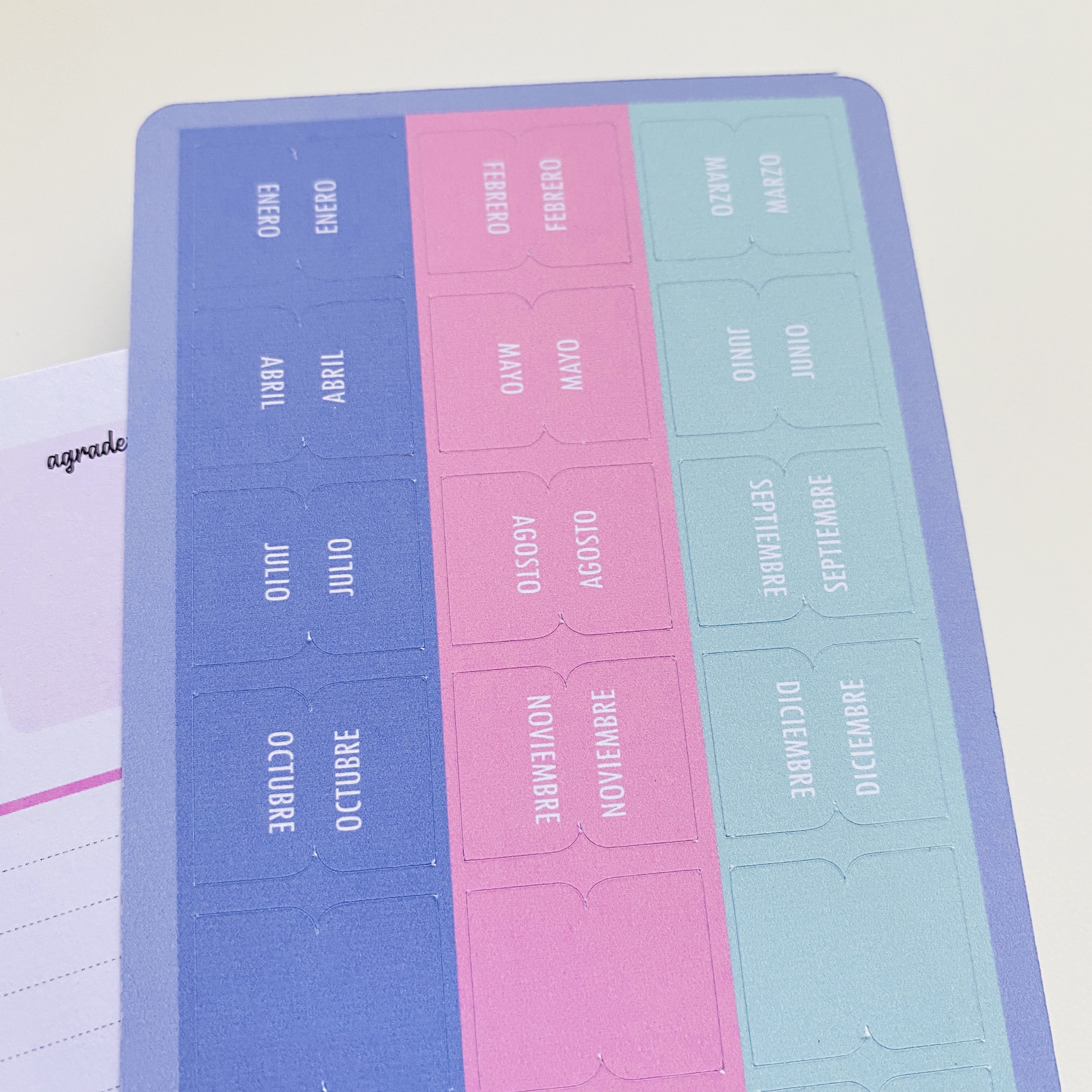 stickers marcador de meses color pastel 2