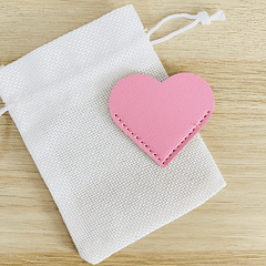 marcapáginas corazón rosa personalizado