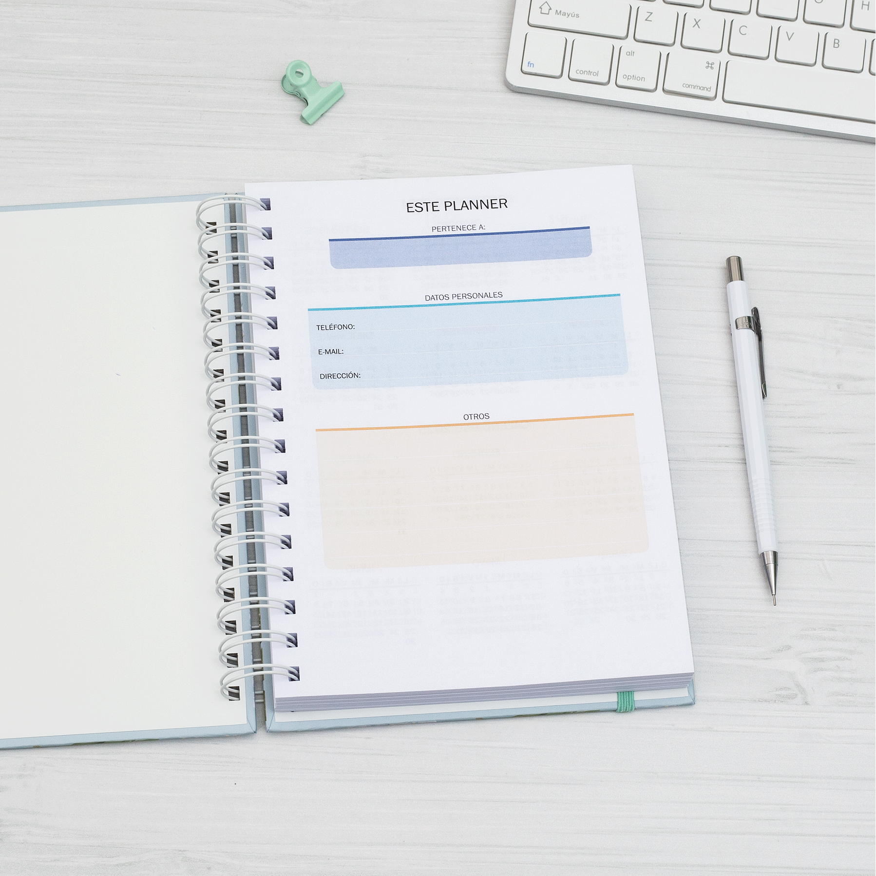 Planner Clásico Vista Vertical Líneas 2