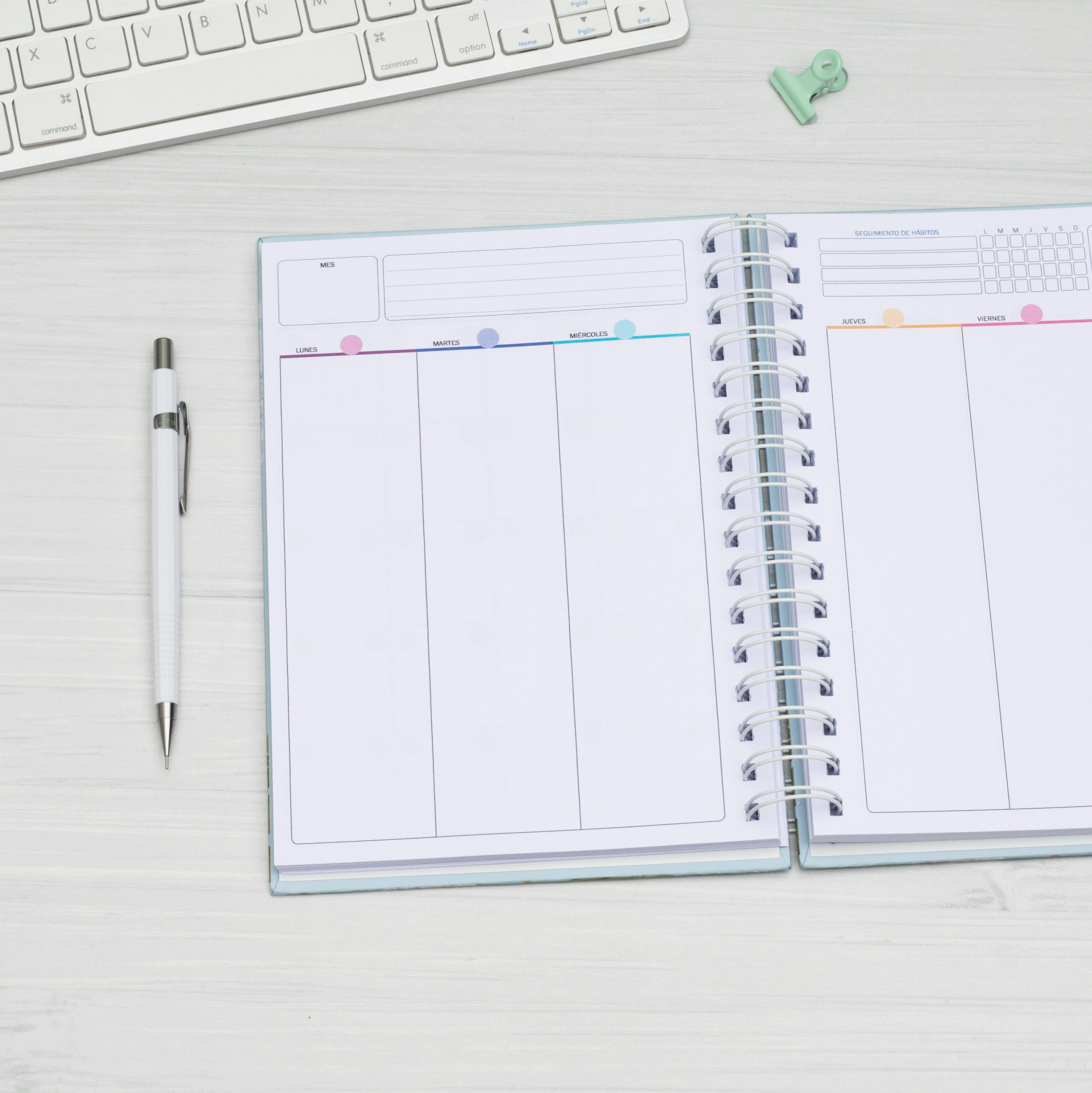 Planner Clásico Vista Vertical Blanco