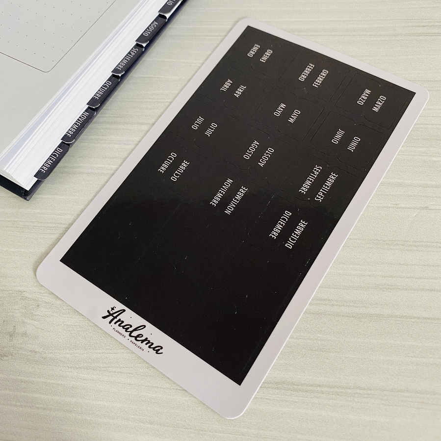 stickers marcador de meses negro 3