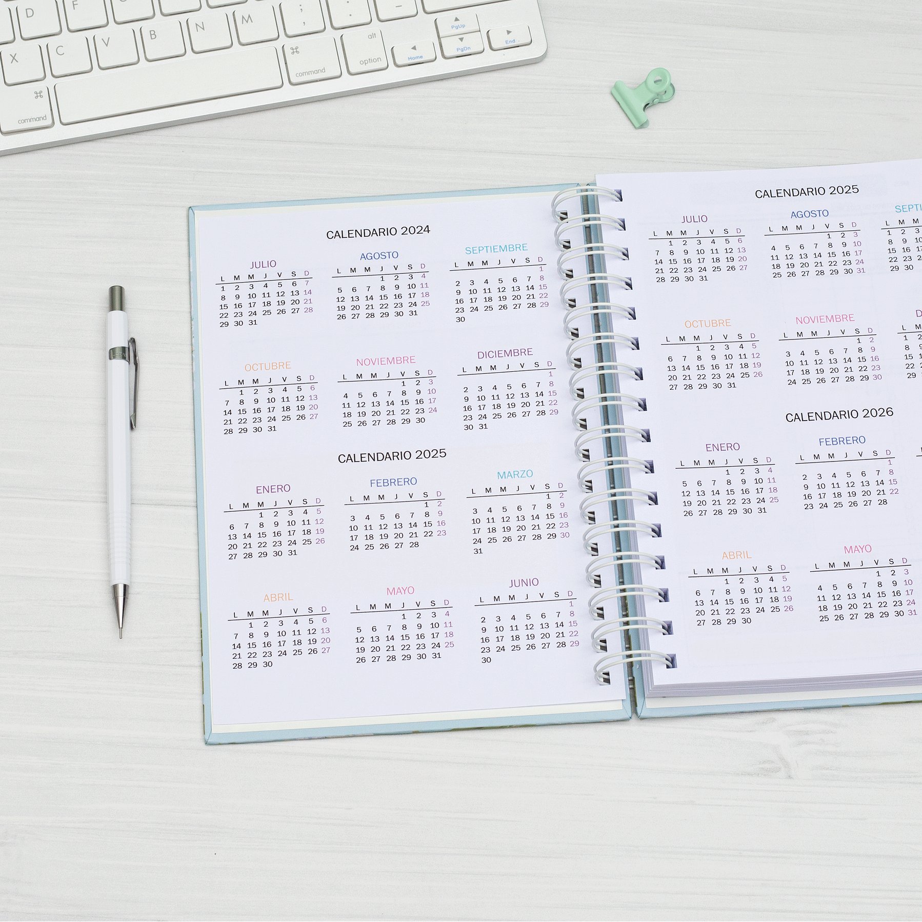 Planner Clásico Vista Horizontal Checklist / Inteligente 5