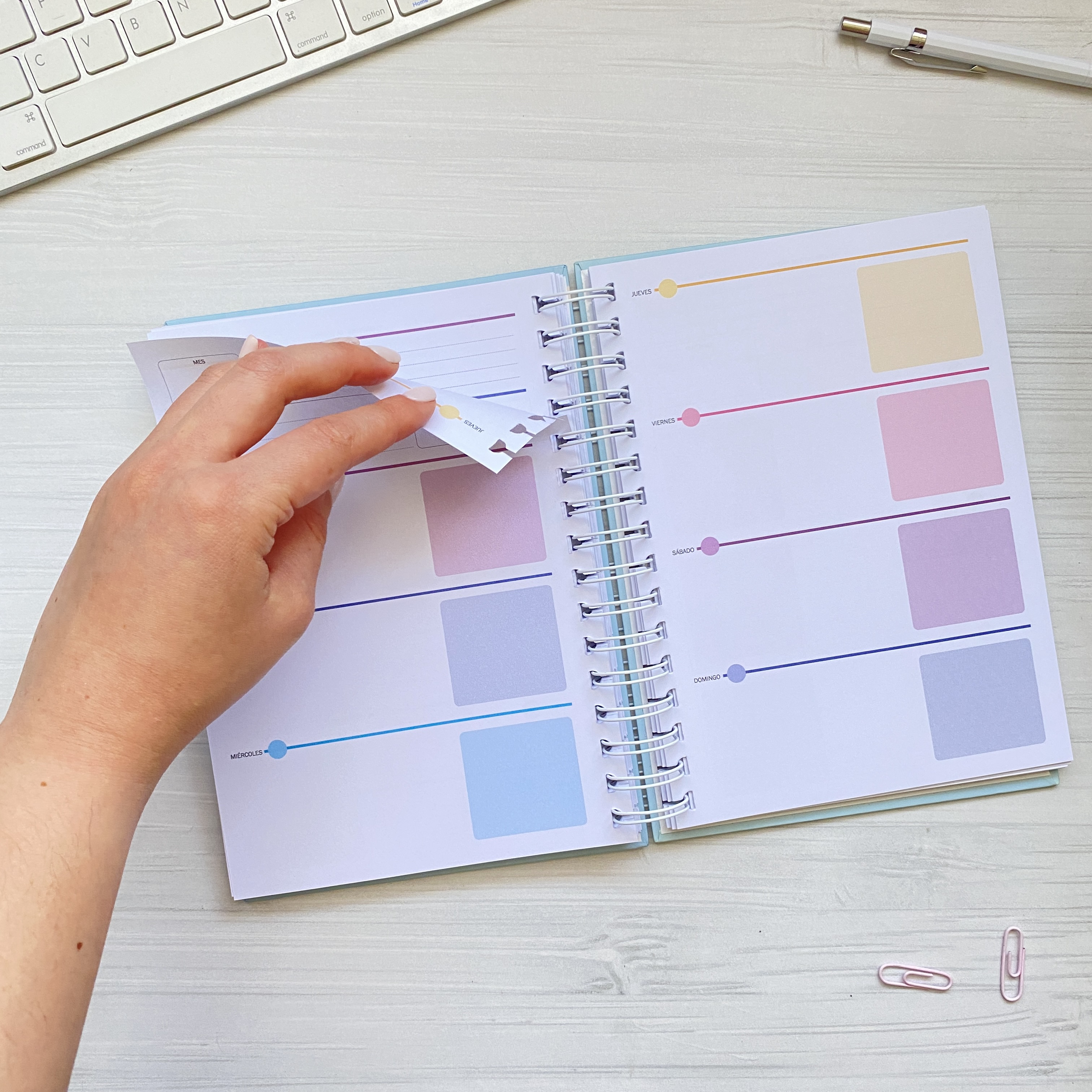Planner Clásico Vista Horizontal Blanco / Inteligente