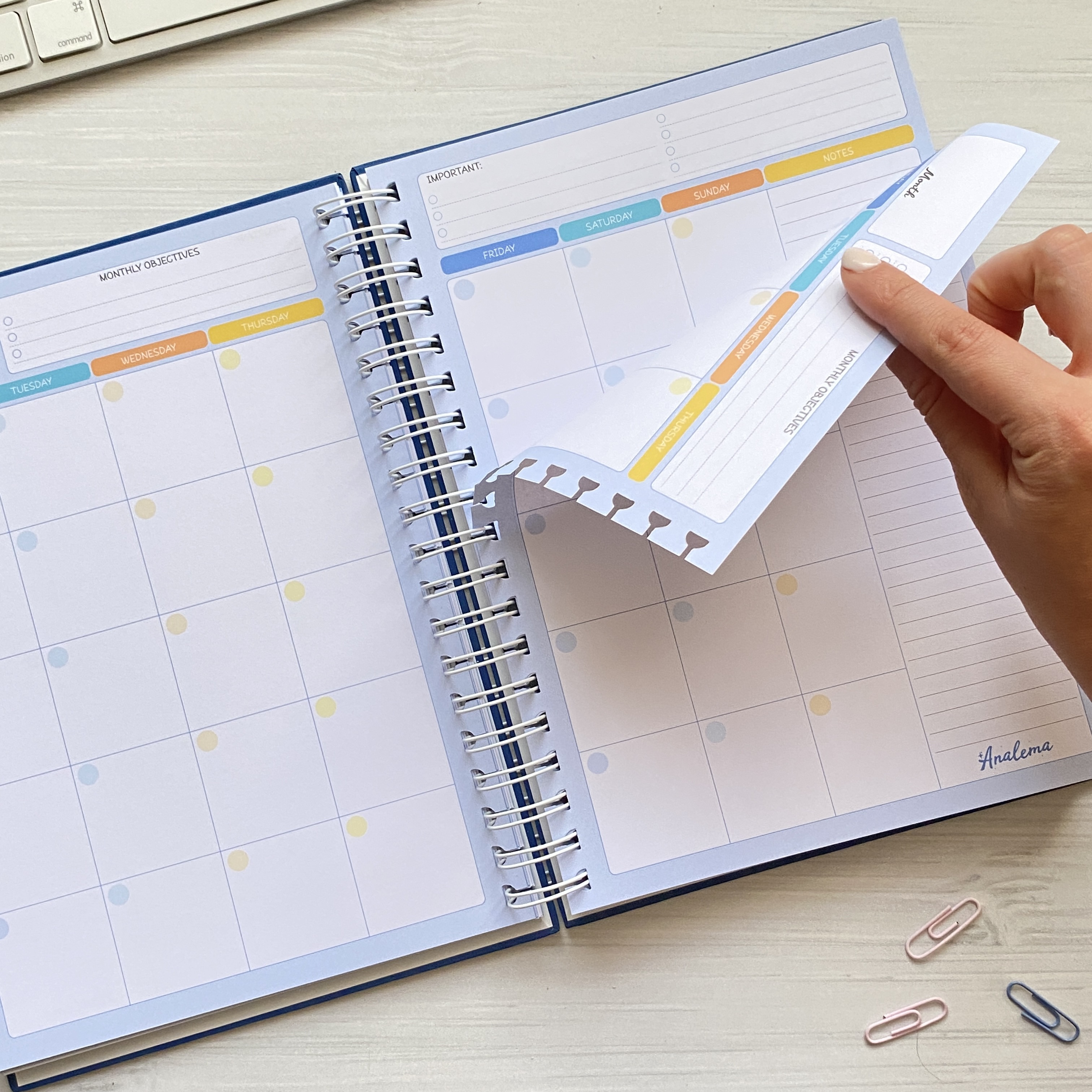 Teacher Planner 2027 en Inglés / color Wild / Hojas Removibles + Regalo Preventa