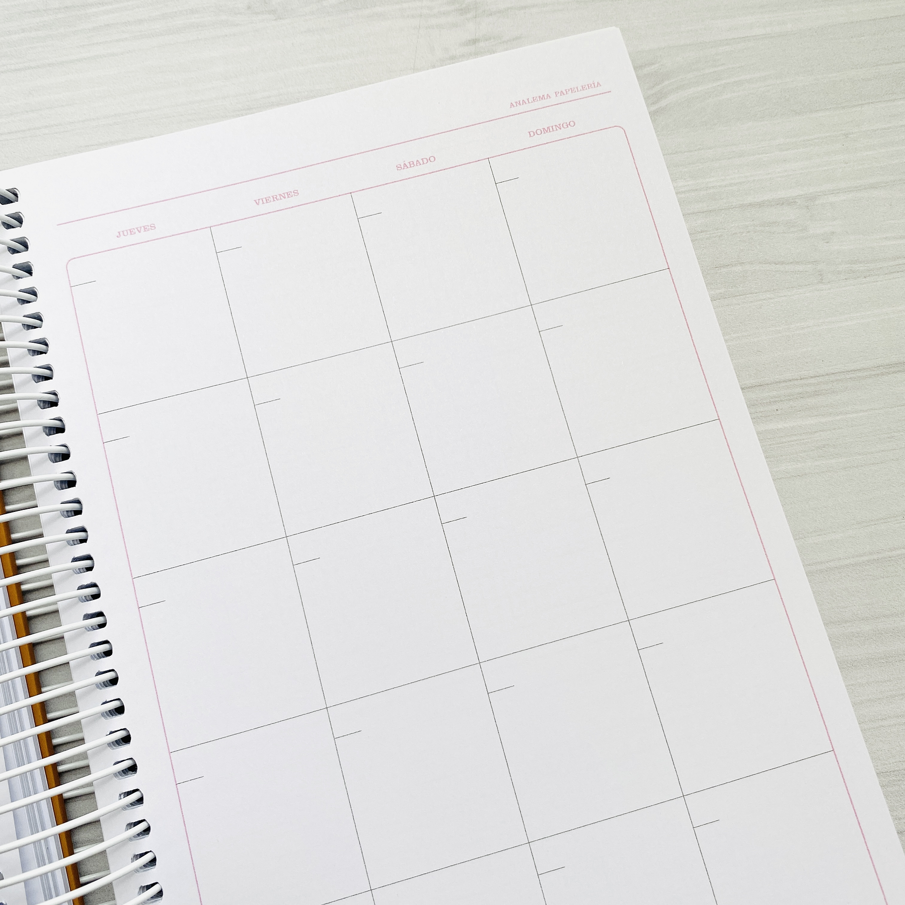 Planner 2 días por página / Pink / Portada Personalizada 2