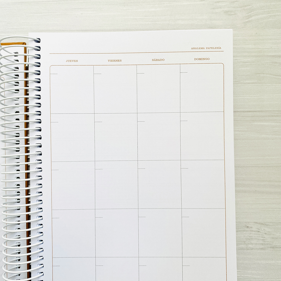 Planner 2 días por página / Cocoa / Portada Personalizada 5