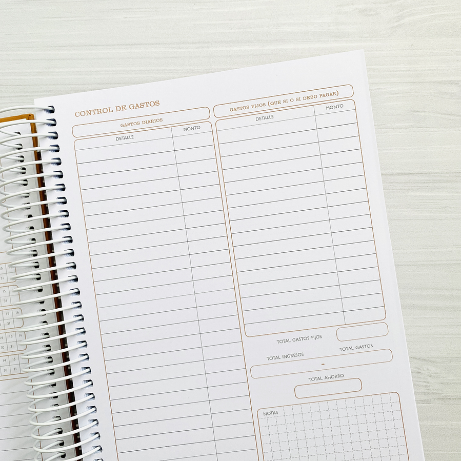 Planner 2 días por página / Cocoa / Portada Personalizada 7