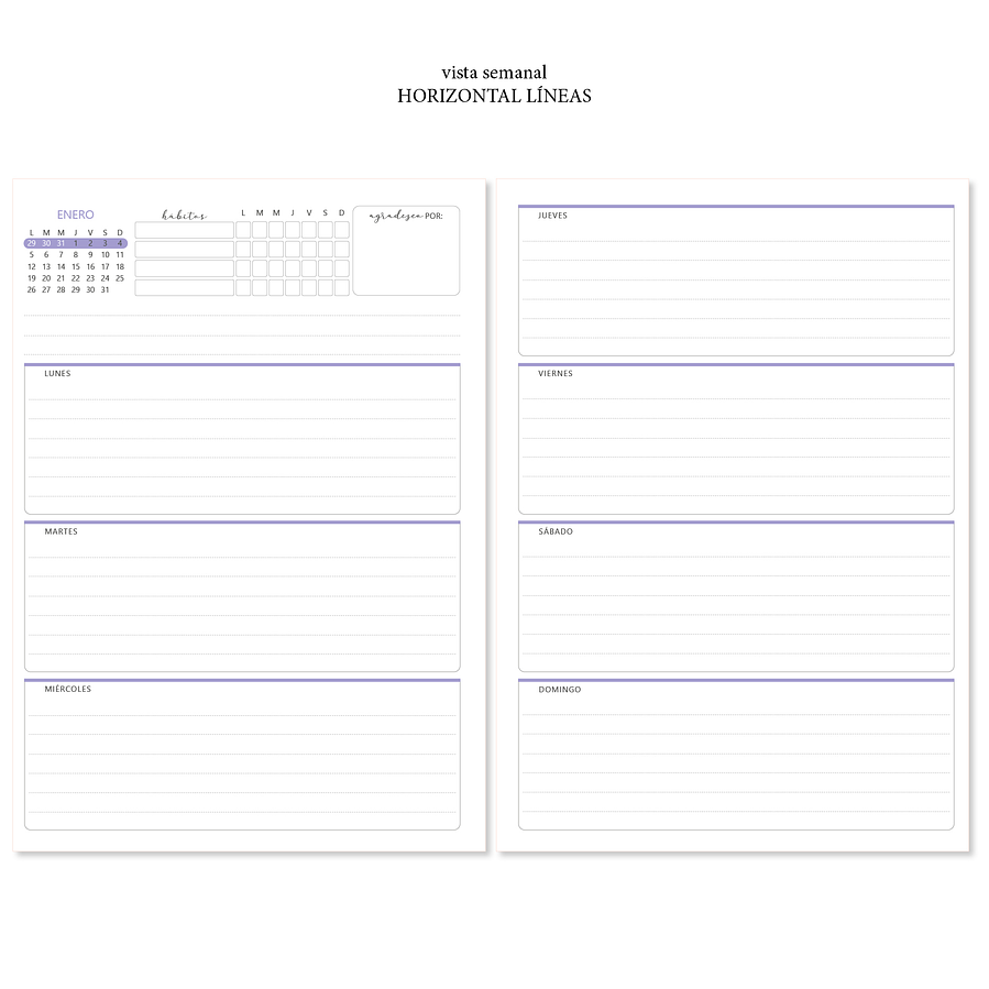 Agenda 2026 Personal / Color Bloom / Tamaño Extra  23