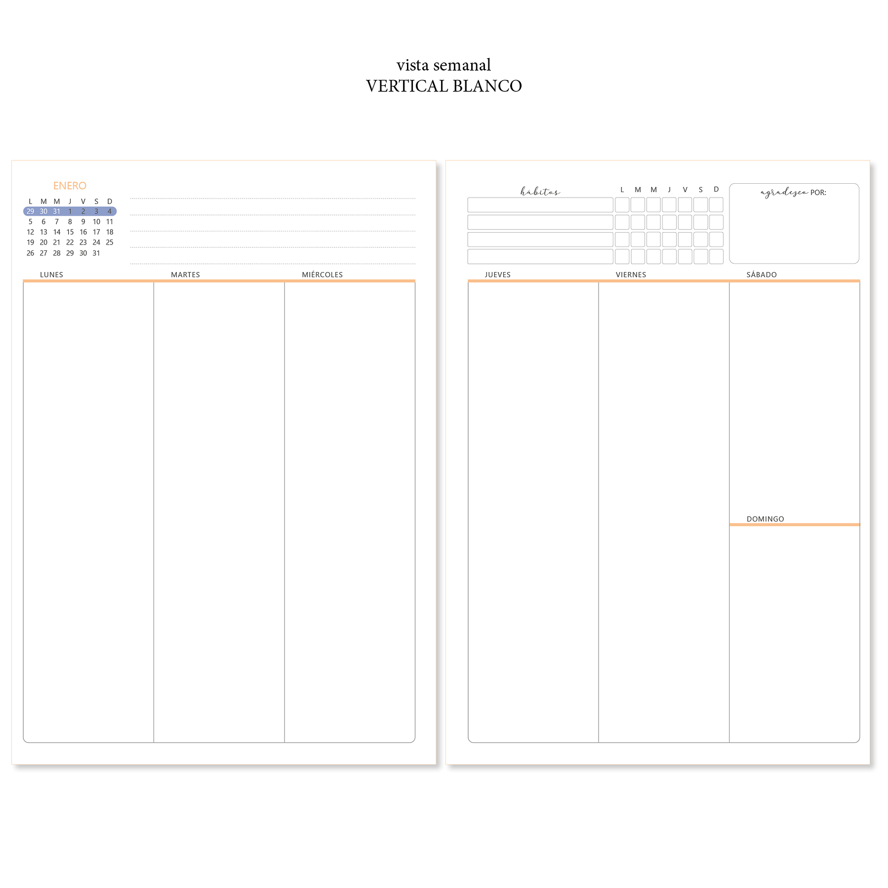 Agenda 2026 Personal / Color Energy / Tamaño Clásico 23